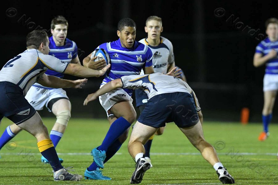 Wheaton Men\'s Rugby vs Mass Maritime.  Photo by Keith Nordstrom